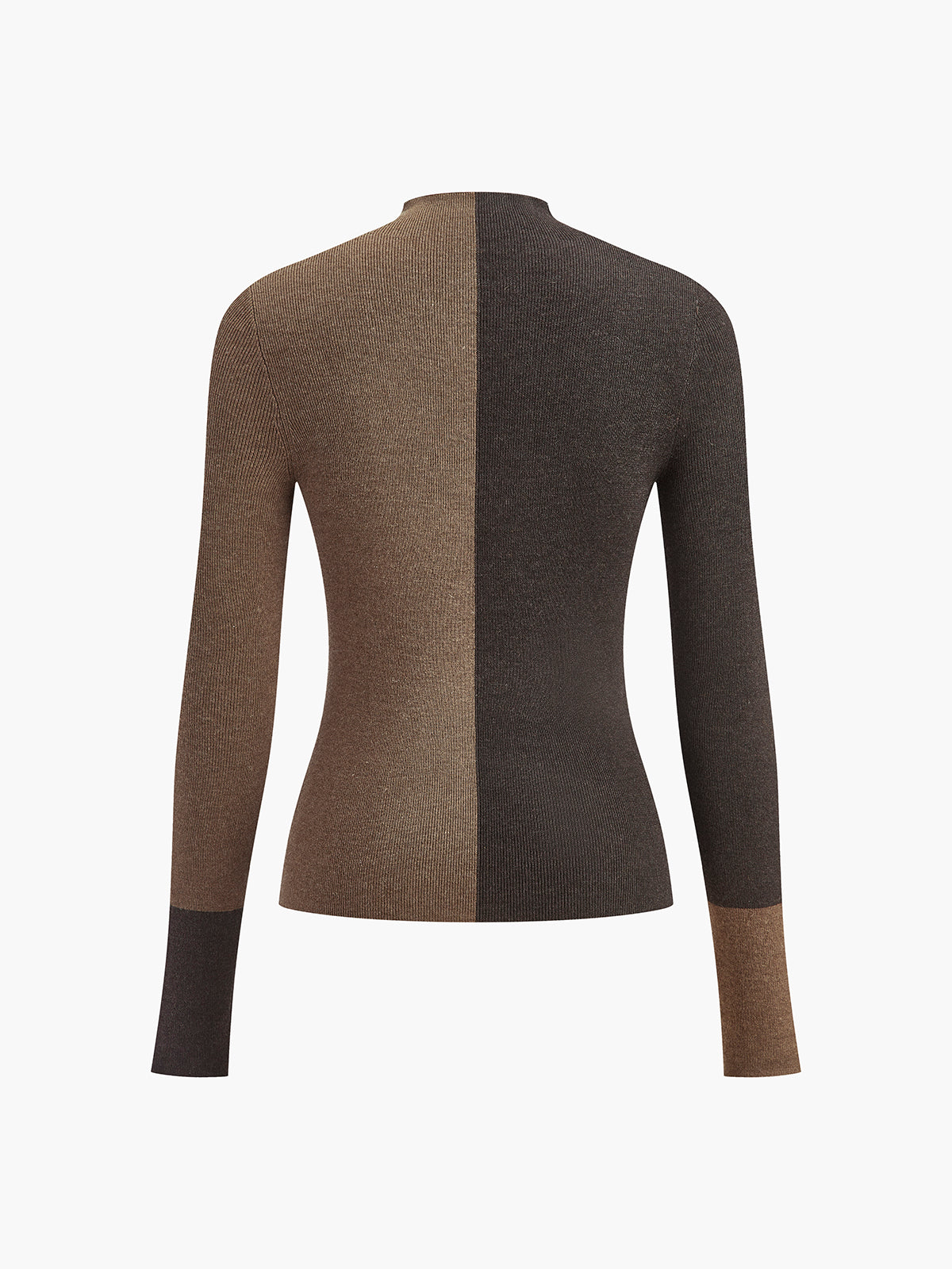 Soft Two Tone Slim Fit Sweater Top