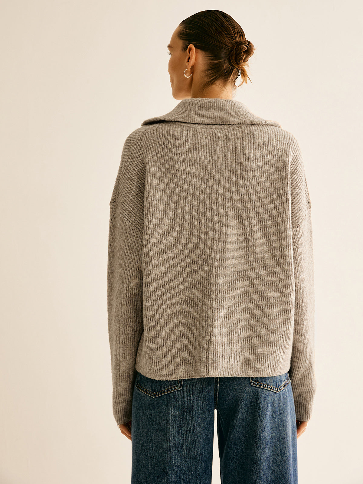 Soft Knit Zip Up Sweater Set
