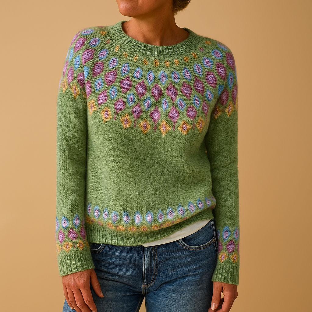 Women's Chic Patterned Knit Sweater - Nocini