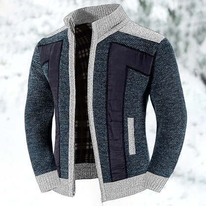 Wool Vest with Zip and Sweater - Leon-Dark blue-S-The Livary