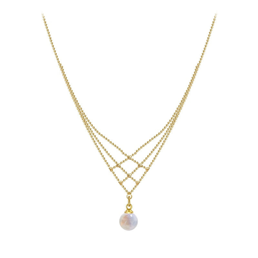 Woven Pearl Necklace - Mariela-Nora Luxe