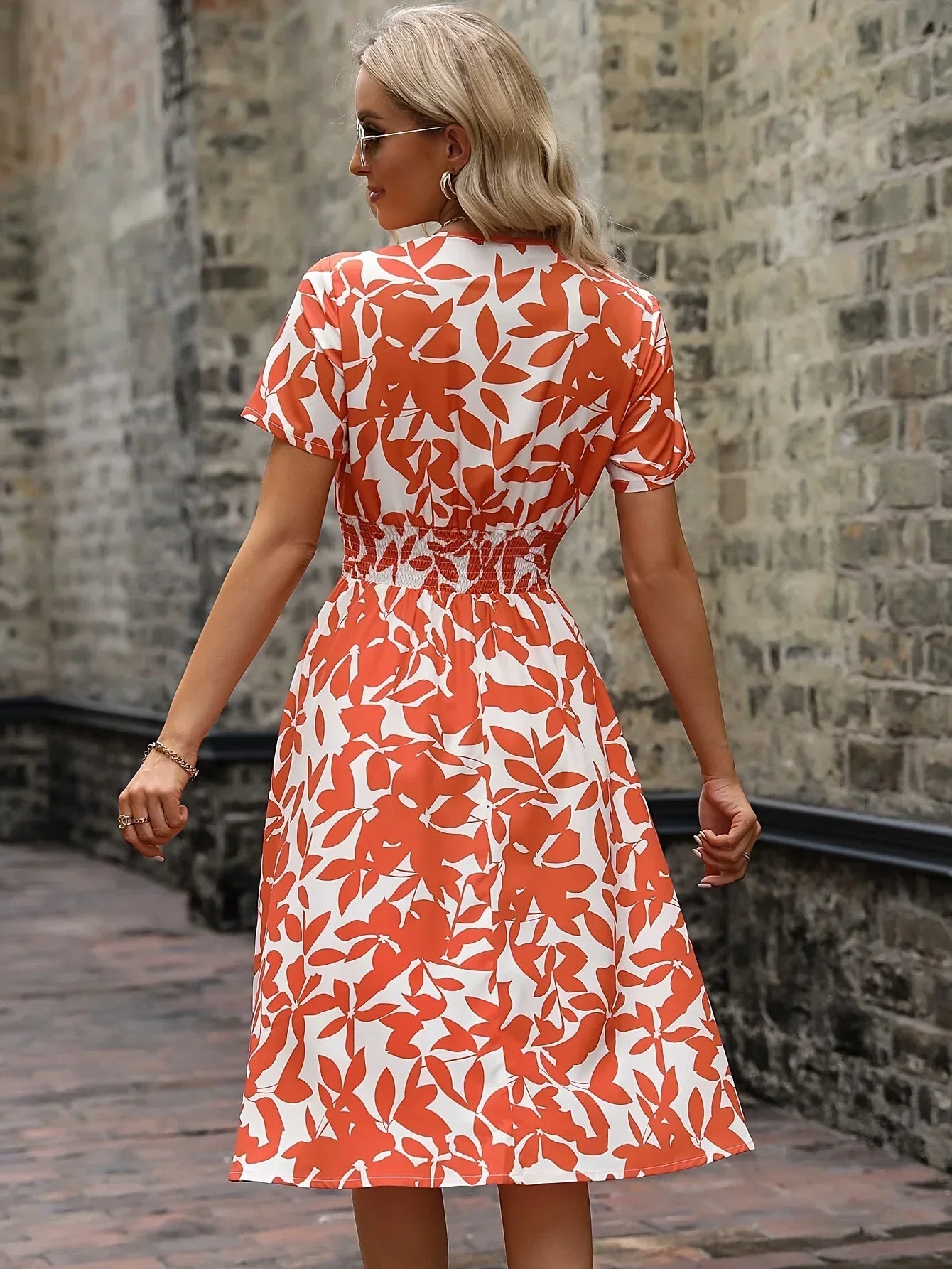 Wrap Dress with Floral Pattern | Livia | Fresh and Stylish-M-Black-Nora Luxe