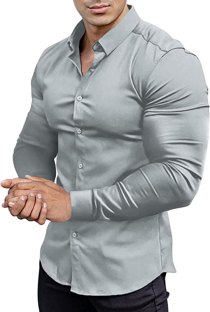 Smooth Classic Fit Mens Dress Shirt - Pexav
