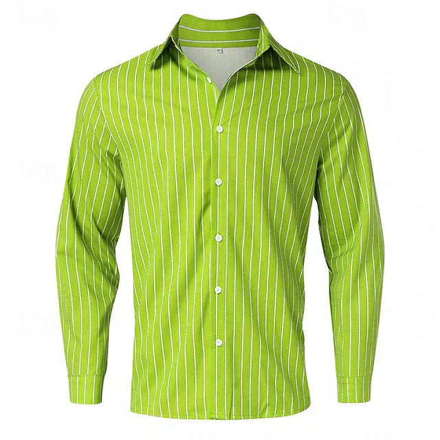 Classic Casual Stripe Dress Shirt