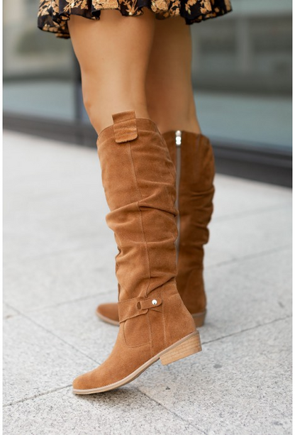 Fashionable Women's Tall Leather Boots