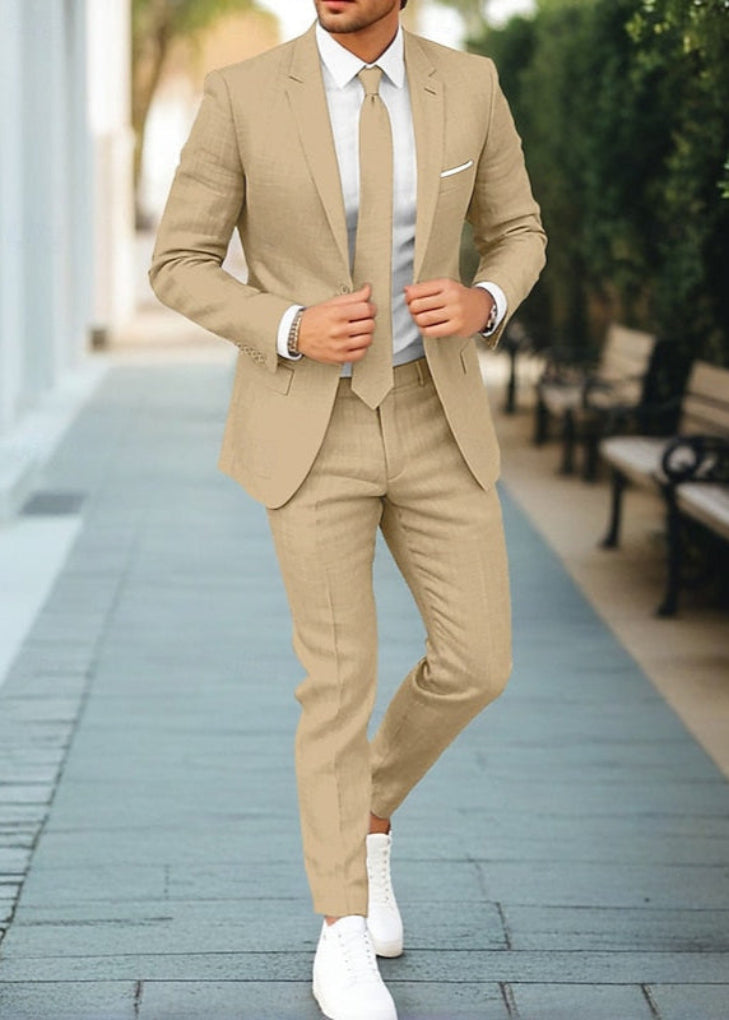 Relaxed Fit Two Piece Suit - Olytrend