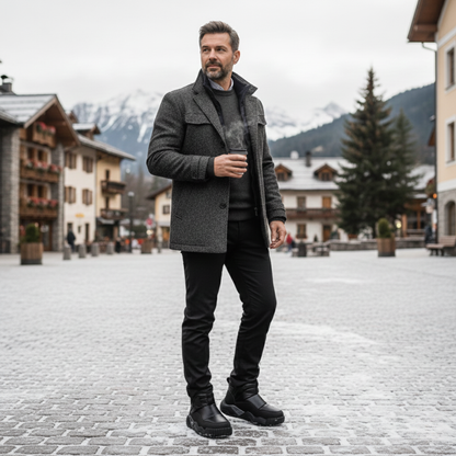Warm Waterproof Men's Snow Boots with Good Grip