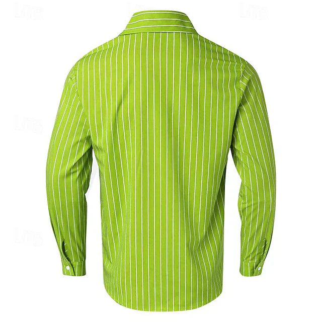 Classic Casual Stripe Dress Shirt