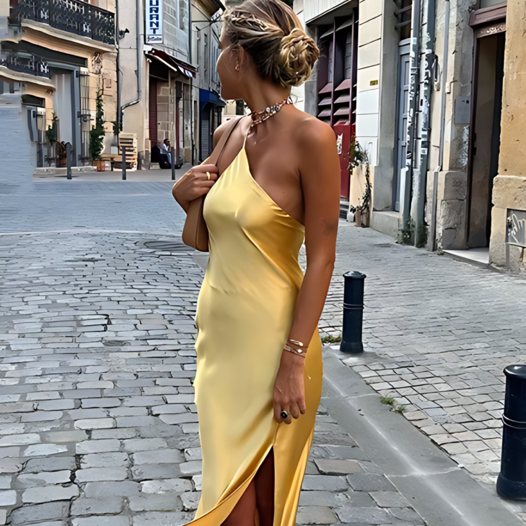 Bright Sunny Backless Summer Dress - Pexav