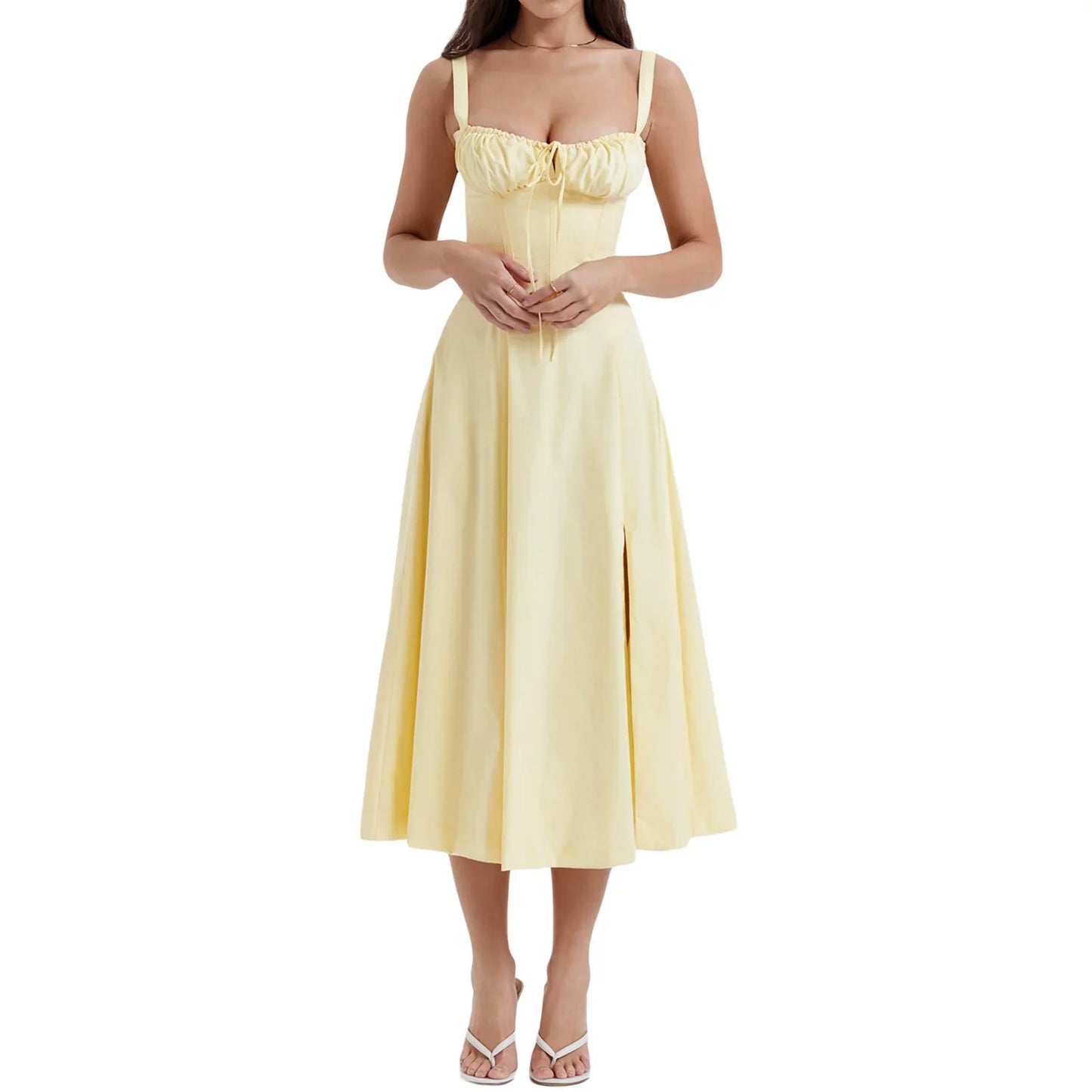 Ladies' Elegant Satin Corset Dress