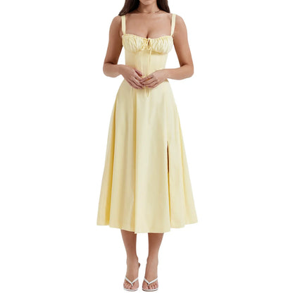 Ladies' Elegant Satin Corset Dress
