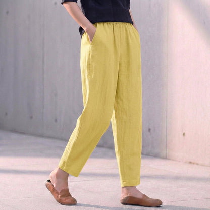 Comfortable Slim Fit Ankle Pants with Pockets