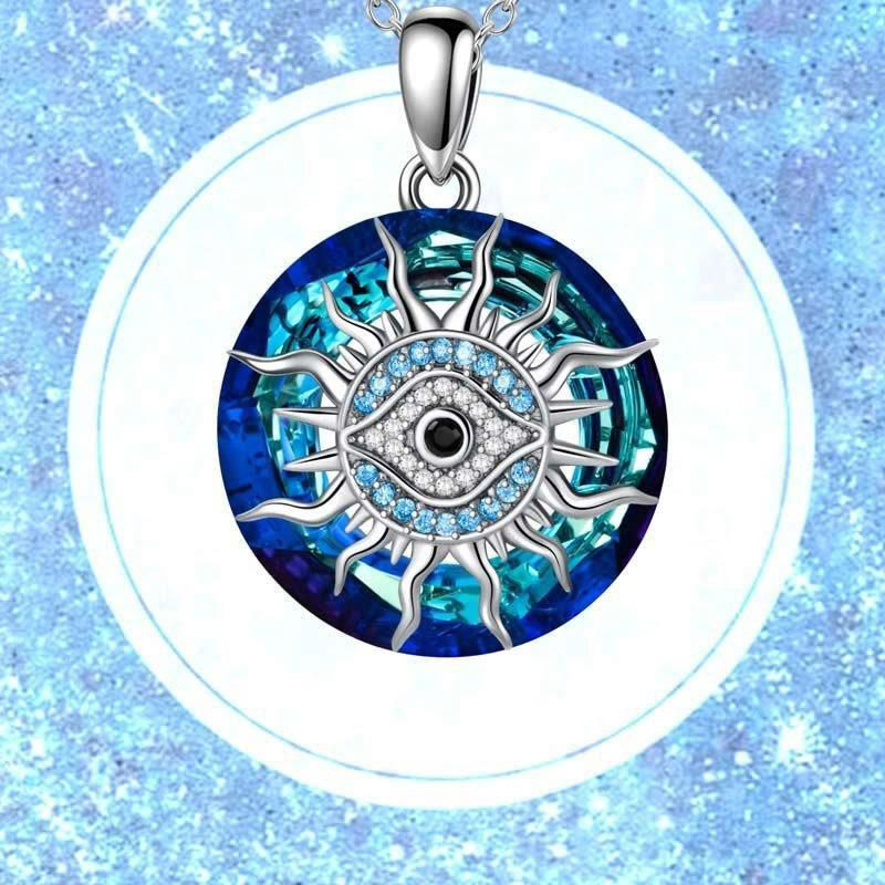 "You will always be protected" - Evil Eye Necklace-Evil eye#Sun-Nora Luxe