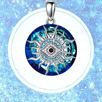 "You will always be protected" - Evil Eye Necklace-Evil eye#Sun-Nora Luxe
