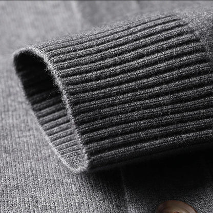 Image of Zane | Men's Button-Down Ribbed Knit Cardigan