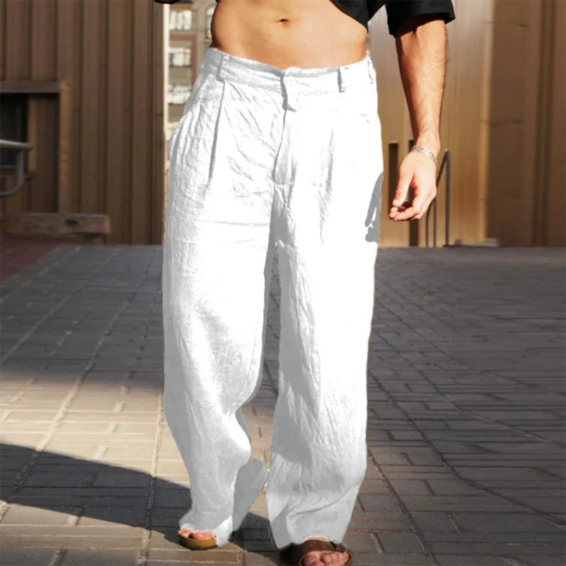 Image of Zane | Men's Pleated Wide Leg Pants