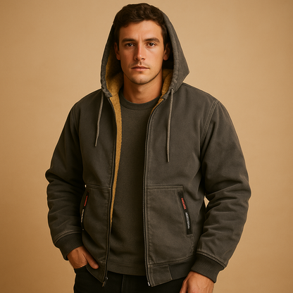 Men's Zip Up Fleece Hoodie - Nocini