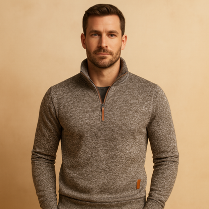 Men’s zipped sweater with modern design in multiple colors, perfect for casual or semi-formal outfits in spring, autumn, and winter.