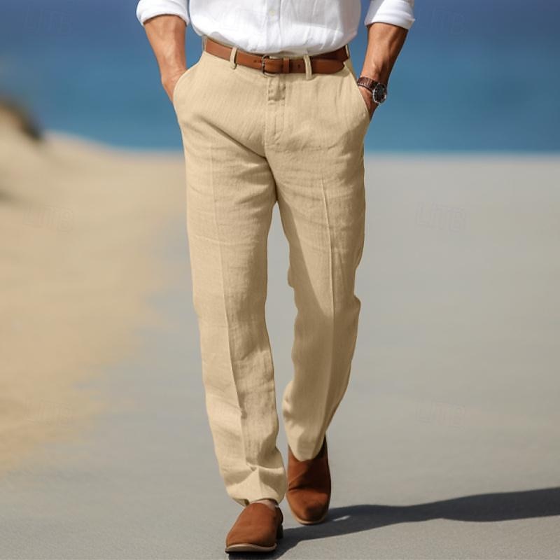 Classic Fit Men's Pants with Side Pockets - Nocini