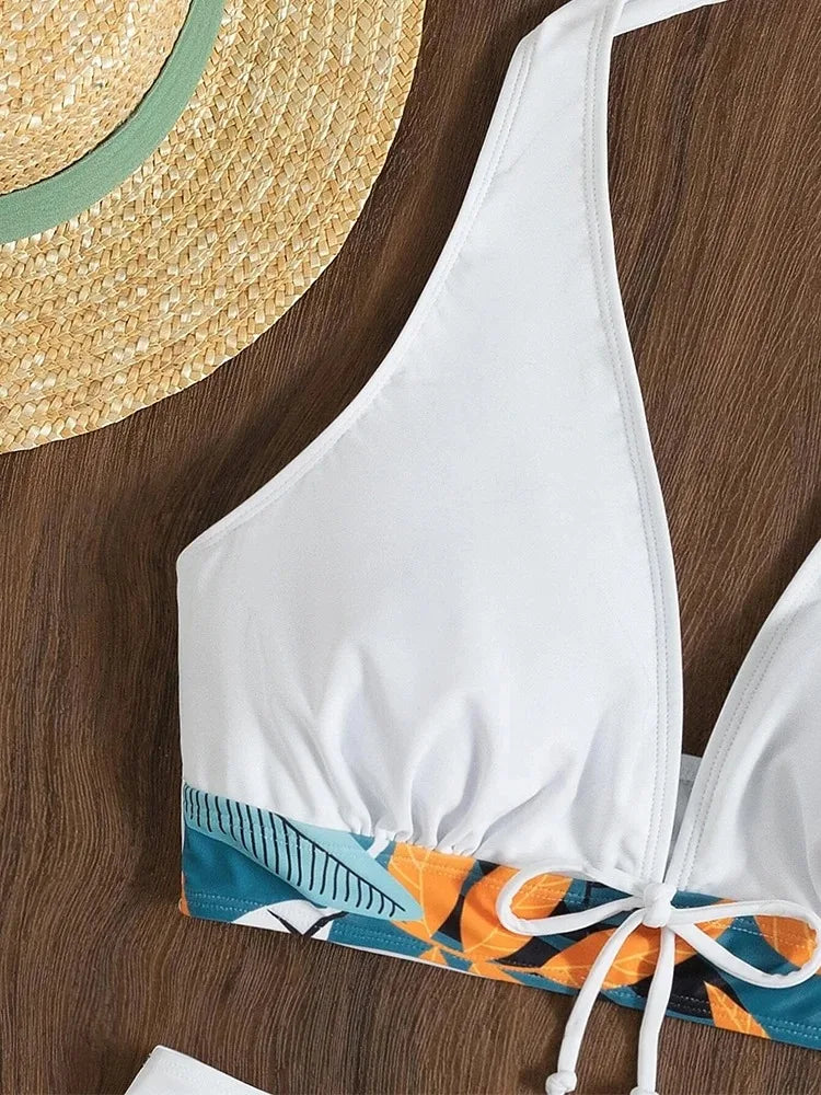 Image of Zoe | Women's Halter Top Two-Piece Swimsuit Set
