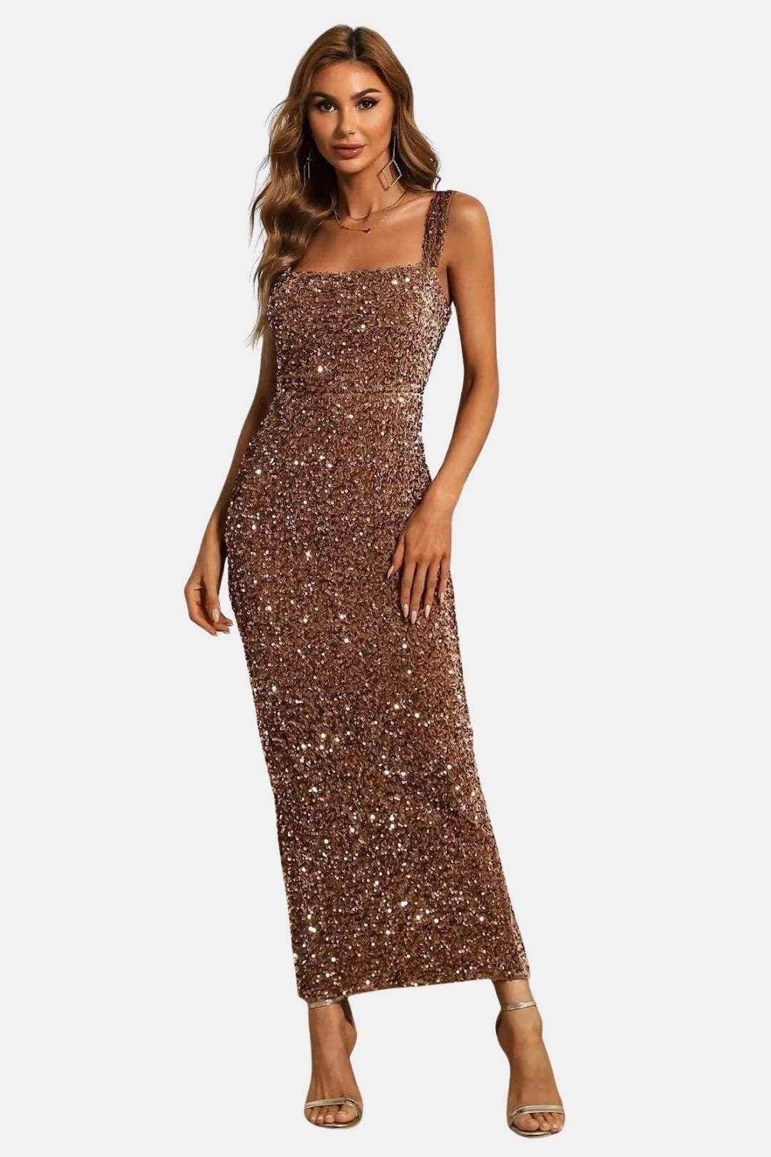 Sexy Women's Strapless Bodycon Evening Dress - Olytrend