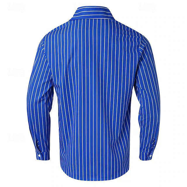 Classic Casual Stripe Dress Shirt