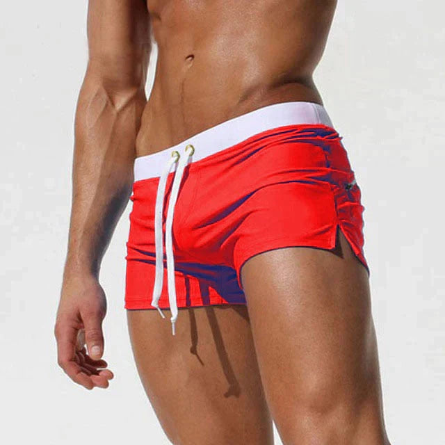 Men's Quick Dry Swim Shorts – Slim Fit – Adjustable Waist